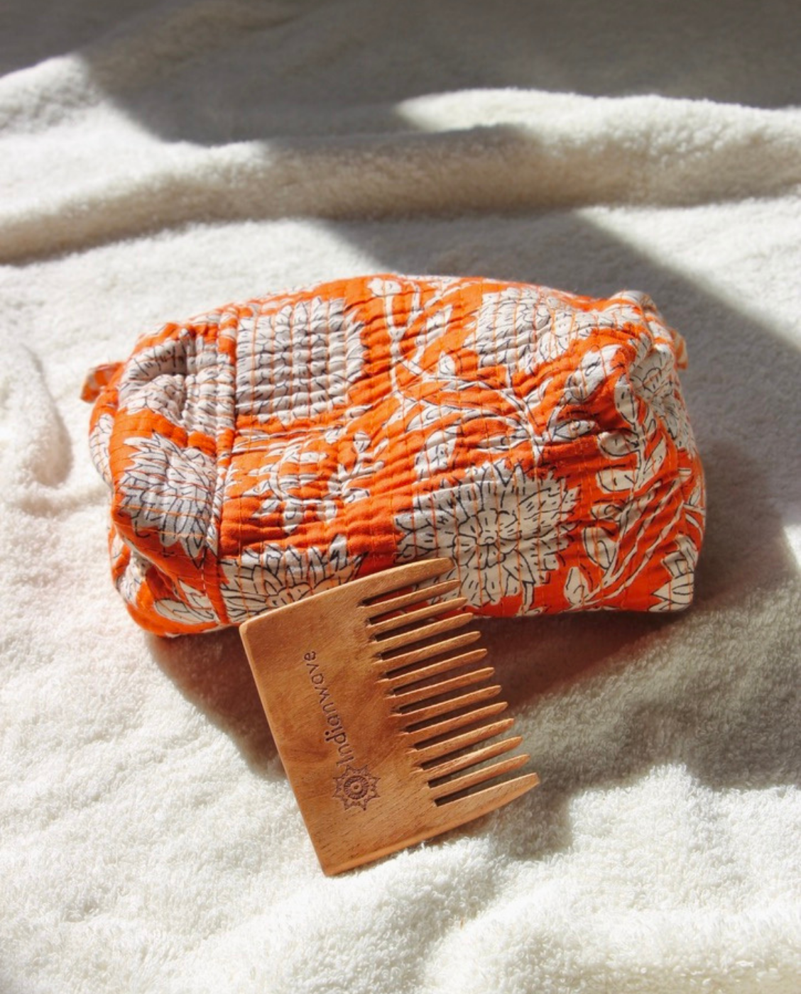 Mini Neem Wood Comb (wide teeth)