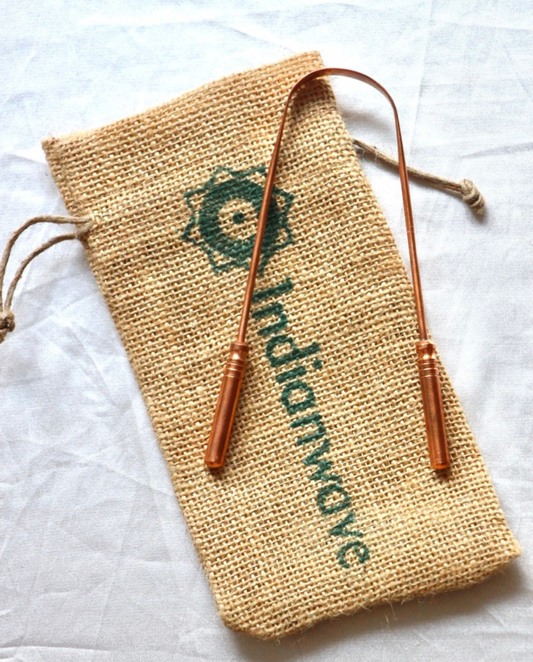 Copper tongue scraper