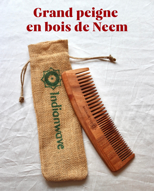 Grand Peigne en Bois de Neem
