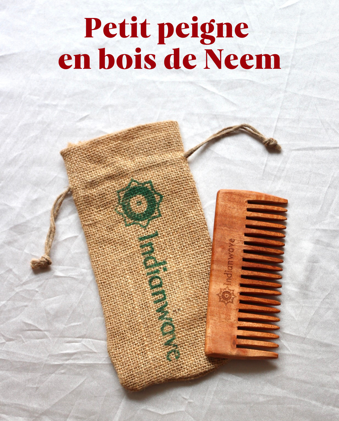 Petit Peigne en Bois de Neem