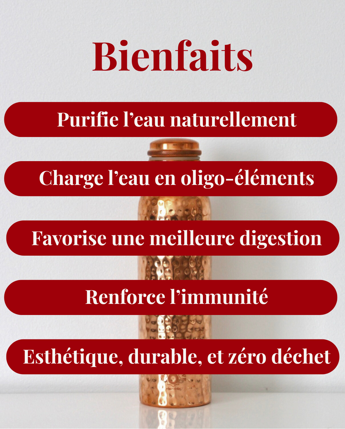 Carafe en Cuivre martelée