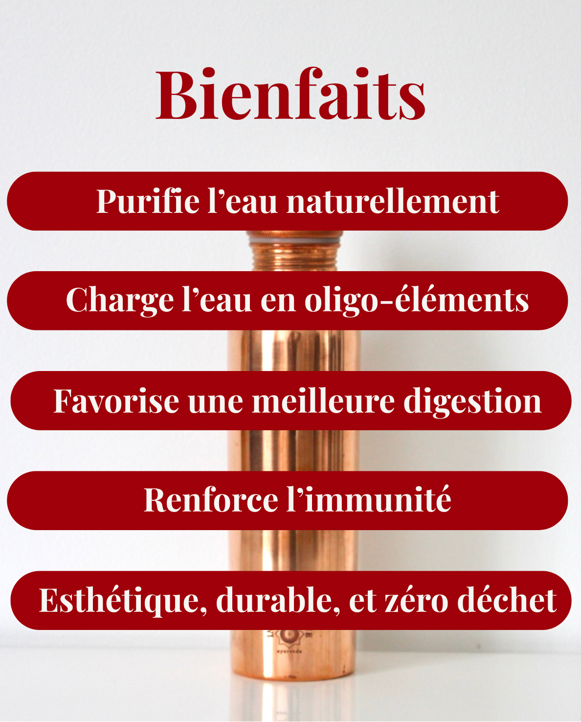 Carafe en Cuivre lisse