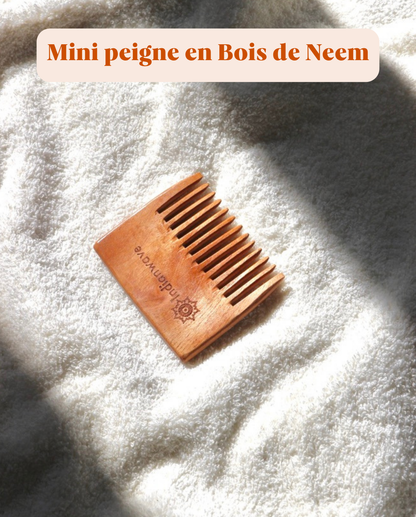 Mini Neem Wood Comb (wide teeth)