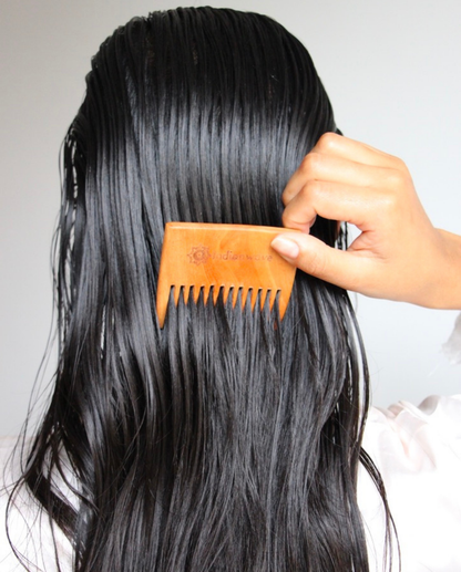 Mini Neem Wood Comb (wide teeth)