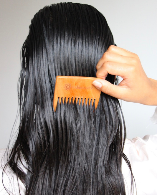 Mini Neem Wood Comb (wide teeth)