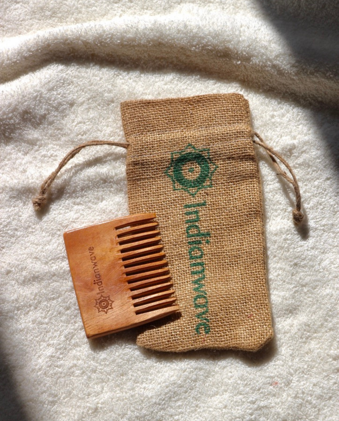 Mini Neem Wood Comb (wide teeth)