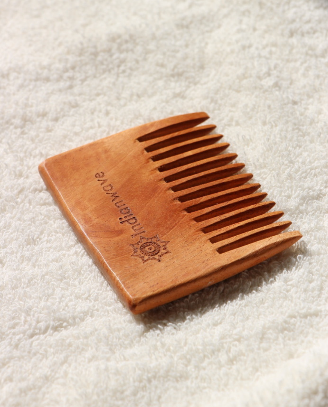 Mini Neem Wood Comb (wide teeth)