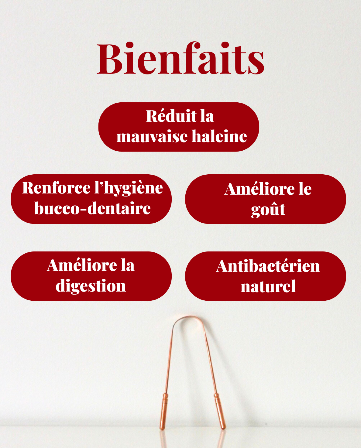 Gratte-langue en Cuivre