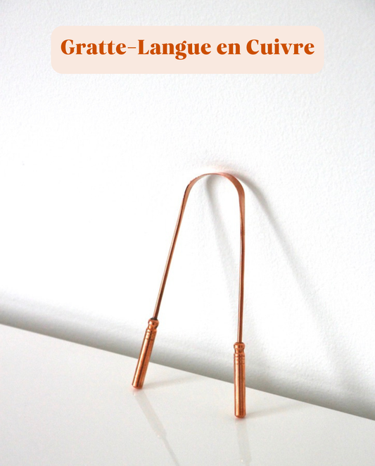 Copper tongue scraper